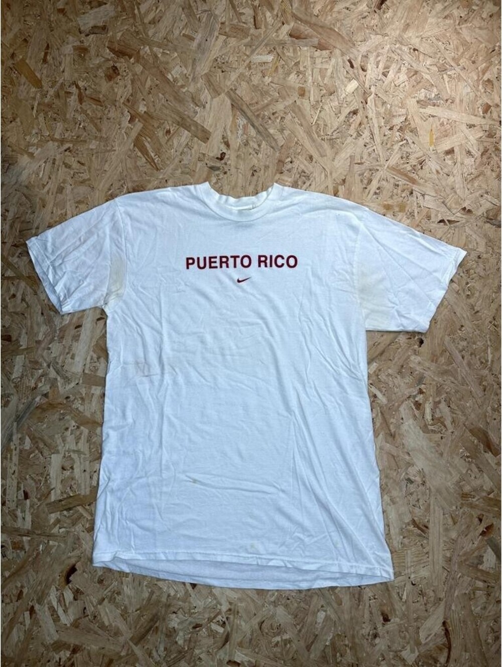 Vintage Nike Puerto Rico T-Shirt Mens XL White Center Swoosh Graphic Tee